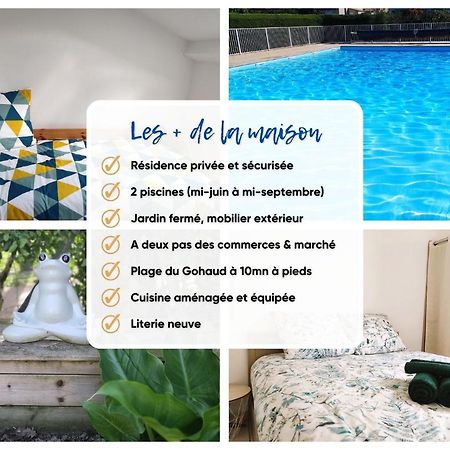 Charmante Maison De Vacances, 4P, Piscines, Proche Gohaud Saint-Michel-Chef-Chef Zewnętrze zdjęcie