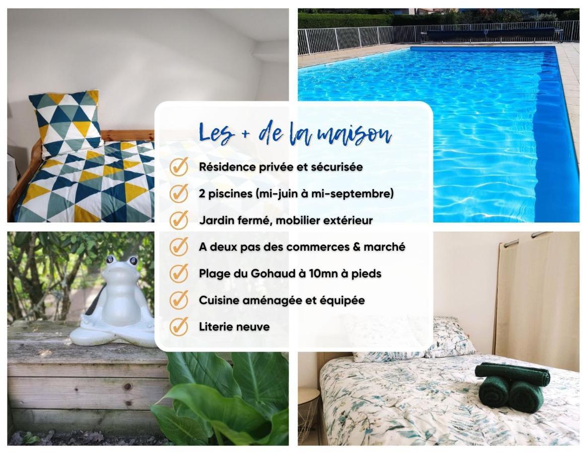 Charmante Maison De Vacances, 4P, Piscines, Proche Gohaud Saint-Michel-Chef-Chef Zewnętrze zdjęcie